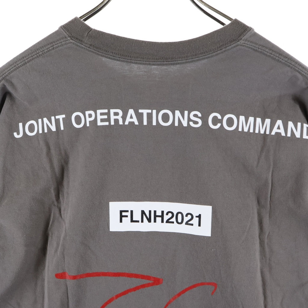 NEIGHBORHOOD(ネイバーフッド) 21AW ×FUTURA LABORATORIES フューチュララボラトリーズ クルーネック長袖Tシャツカットソー チャコールグレー