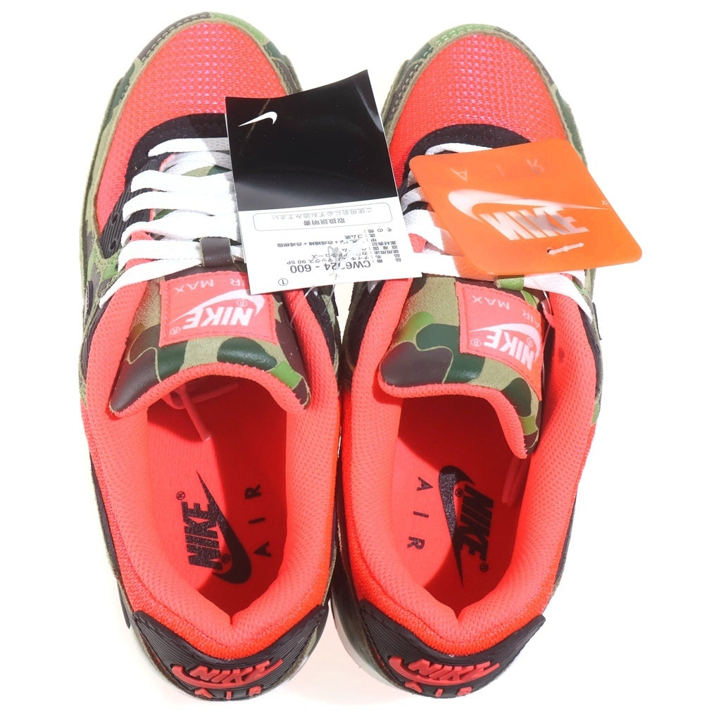 NIKE(ナイキ) ×ATMOS AIR MAX90 DUCK CAMO CW6024-600 アトモス エアマックス90 ダック カモ ローカットスニーカー マルチ US7/25cm レディース