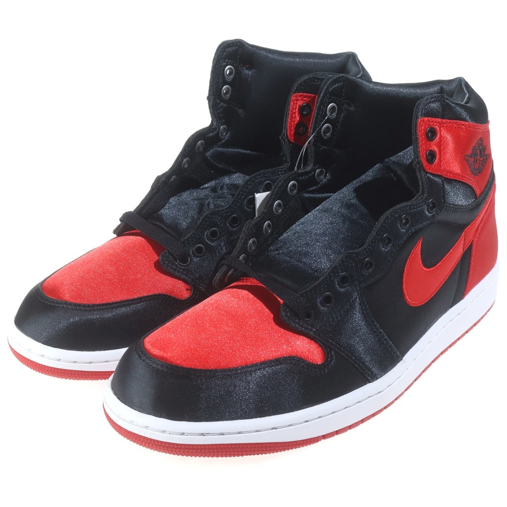 NIKE(ナイキ) WMNS AIR JORDAN 1 RETRO HIGH OG SATIN BRED ウィメンズ エアジョーダン1 レトロ サテンブレッド ハイカットスニーカー レッド/ブラック US11.5/28.5cm FD4810-061