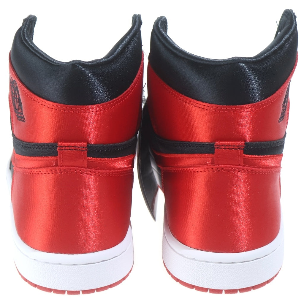 NIKE(ナイキ) WMNS AIR JORDAN 1 RETRO HIGH OG SATIN BRED ウィメンズ エアジョーダン1 レトロ サテンブレッド ハイカットスニーカー レッド/ブラック US11.5/28.5cm FD4810-061