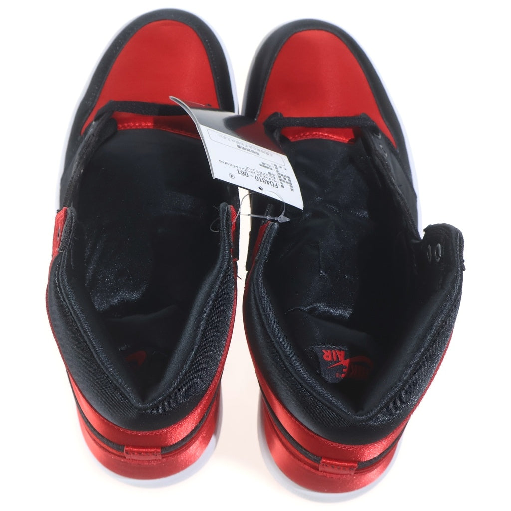 NIKE(ナイキ) WMNS AIR JORDAN 1 RETRO HIGH OG SATIN BRED ウィメンズ エアジョーダン1 レトロ サテンブレッド ハイカットスニーカー レッド/ブラック US11.5/28.5cm FD4810-061