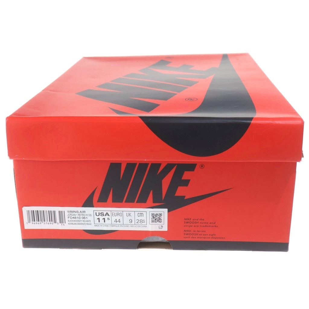 NIKE(ナイキ) WMNS AIR JORDAN 1 RETRO HIGH OG SATIN BRED ウィメンズ エアジョーダン1 レトロ サテンブレッド ハイカットスニーカー レッド/ブラック US11.5/28.5cm FD4810-061
