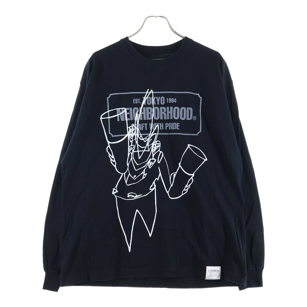 NEIGHBORHOOD(ネイバーフッド) 22AW ×FUTURA LABORATORIES フューチュララボラトリーズ クルーネック長袖Tシャツカットソー ブラック