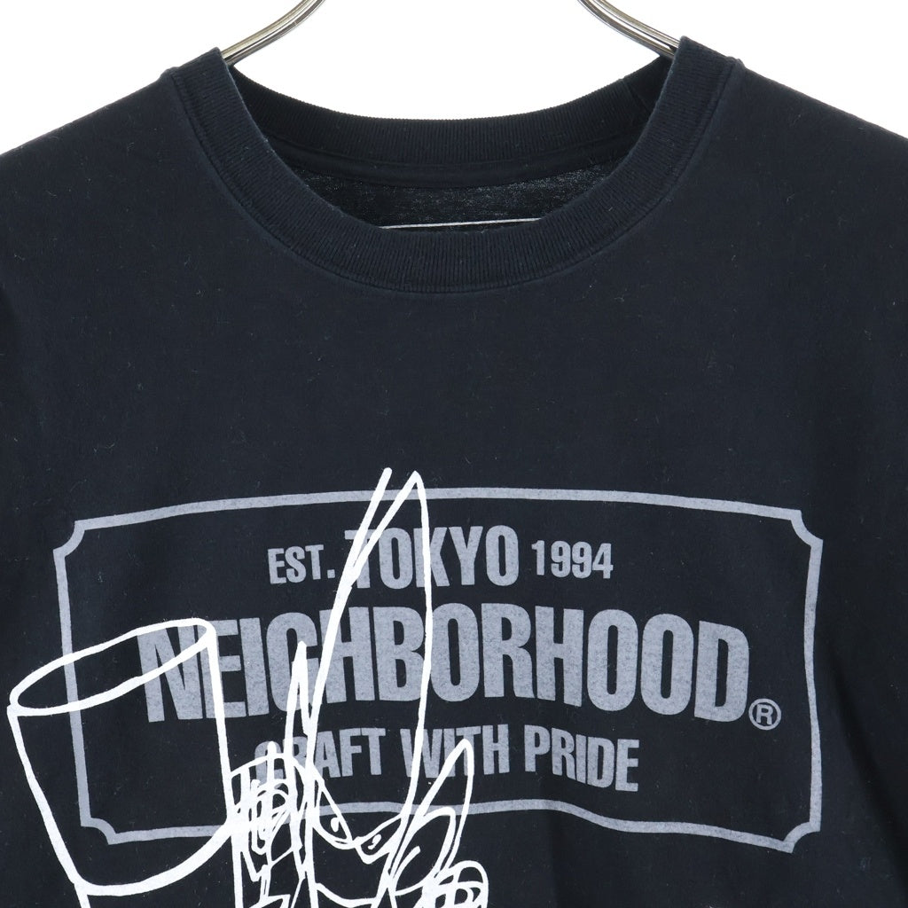 NEIGHBORHOOD(ネイバーフッド) 22AW ×FUTURA LABORATORIES フューチュララボラトリーズ クルーネック長袖Tシャツカットソー ブラック