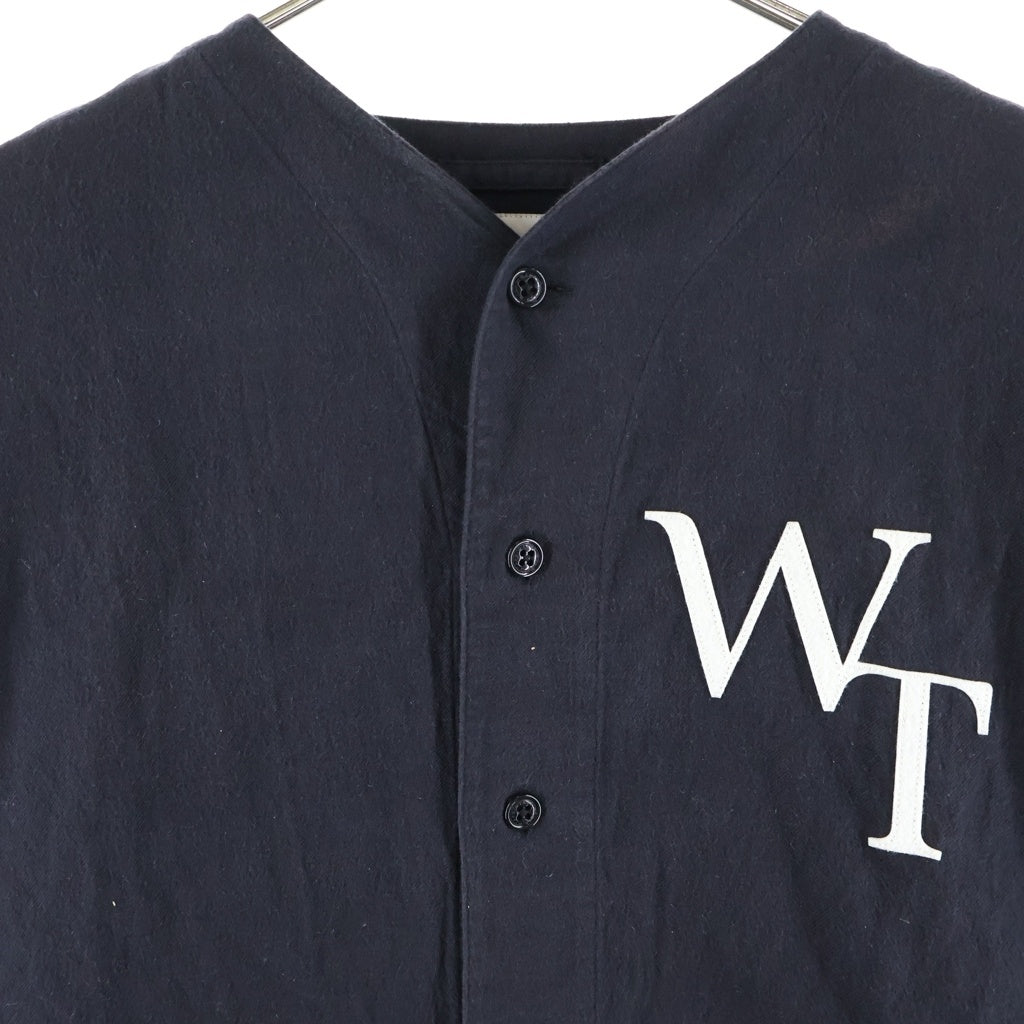 WTAPS(ダブルタップス) 22AW WT ベースボール長袖シャツ ブラック 222TQDT-SHM05