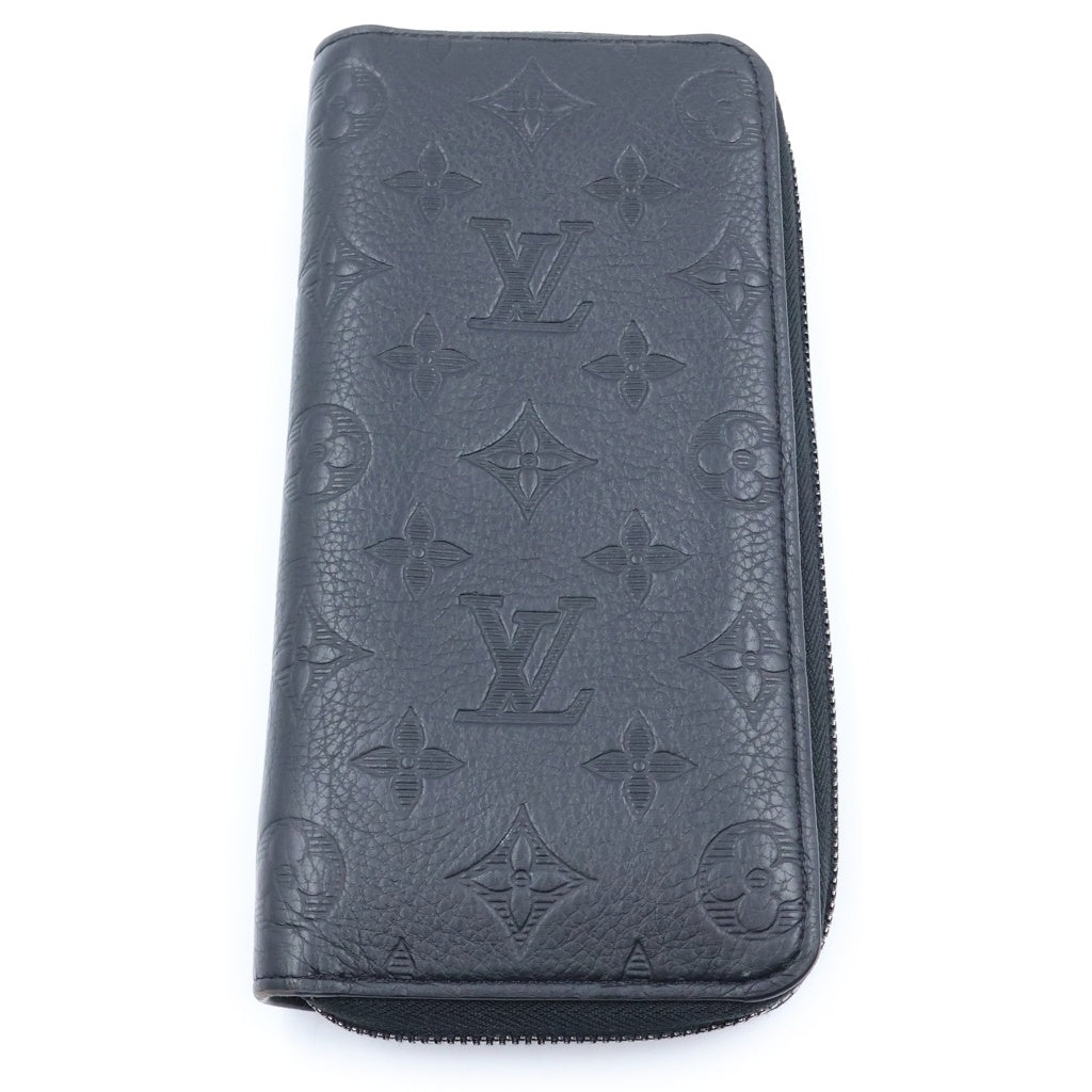 LOUIS VUITTON(ルイヴィトン) モノグラム シャドウジッピー オーガナイザー ロングウォレット 長財布 ブラック レザー M62902 シルバー金具 レディース