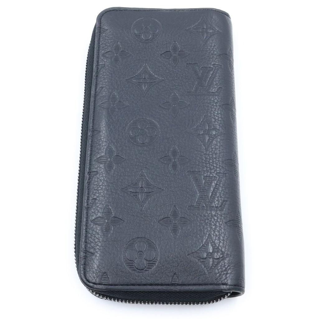 LOUIS VUITTON(ルイヴィトン) モノグラム シャドウジッピー オーガナイザー ロングウォレット 長財布 ブラック レザー M62902 シルバー金具 レディース