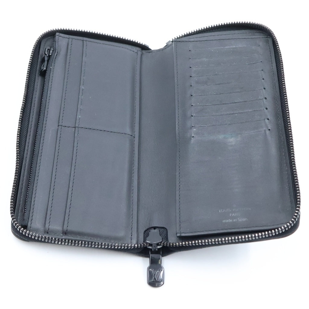 LOUIS VUITTON(ルイヴィトン) モノグラム シャドウジッピー オーガナイザー ロングウォレット 長財布 ブラック レザー M62902 シルバー金具 レディース