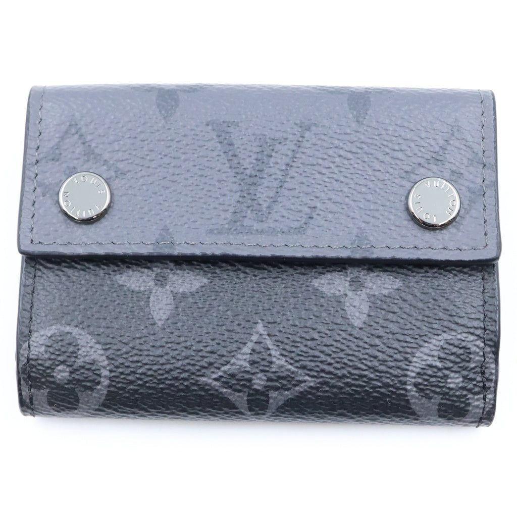 LOUIS VUITTON(ルイヴィトン) モノグラム エクリプス 三つ折り財布 PVC レザー コンパクトウォレット ブラック M67630 レディース
