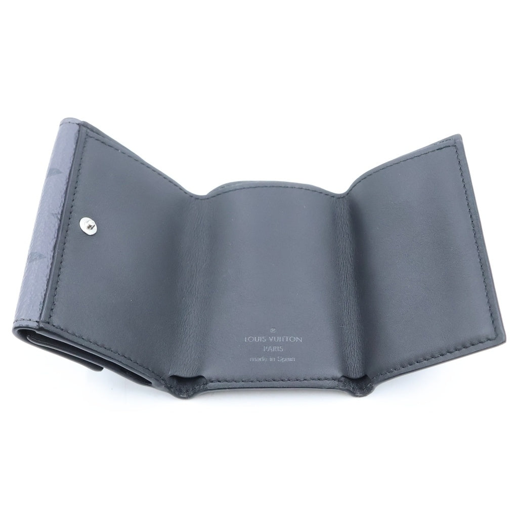 LOUIS VUITTON(ルイヴィトン) モノグラム エクリプス 三つ折り財布 PVC レザー コンパクトウォレット ブラック M67630 レディース