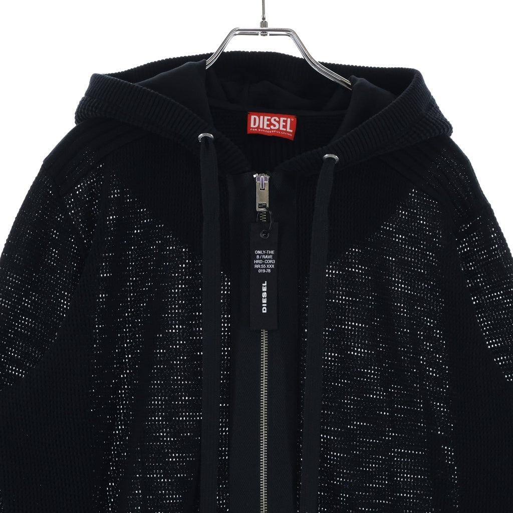DIESEL(ディーゼル) ジップフライ フーデッド プルオーバー メッシュ パーカー A13053