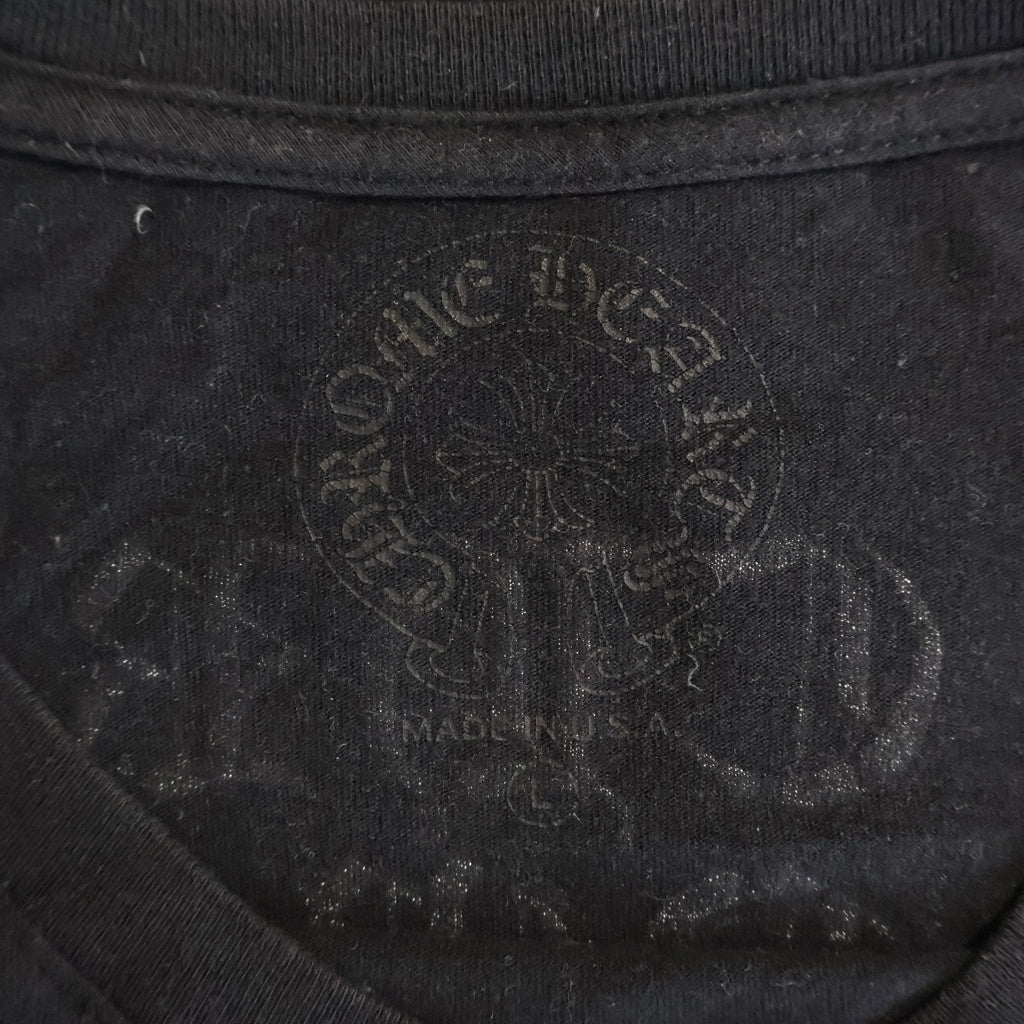 CHROME HEARTS(クロムハーツ) バーティカル プリント ポケット付き 長袖Tシャツ カットソー ブラック