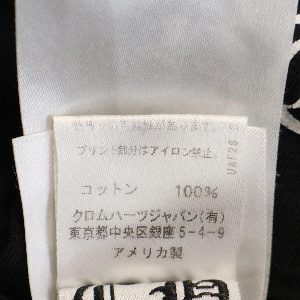 CHROME HEARTS(クロムハーツ) バーティカル プリント ポケット付き 長袖Tシャツ カットソー ブラック