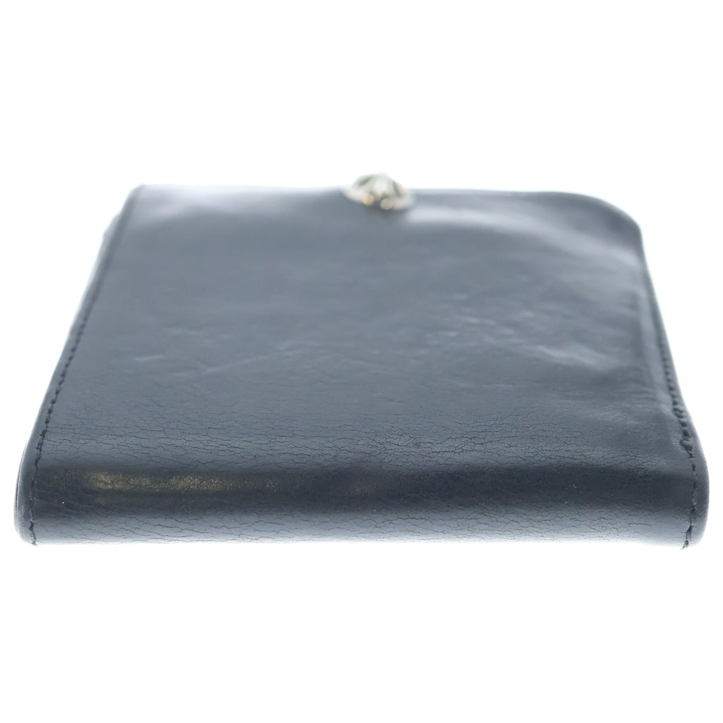 CHROME HEARTS(クロムハーツ) 1SNAP 1スナップ クロス ボールボタン レザーウォレット 財布 ブラック BCA361