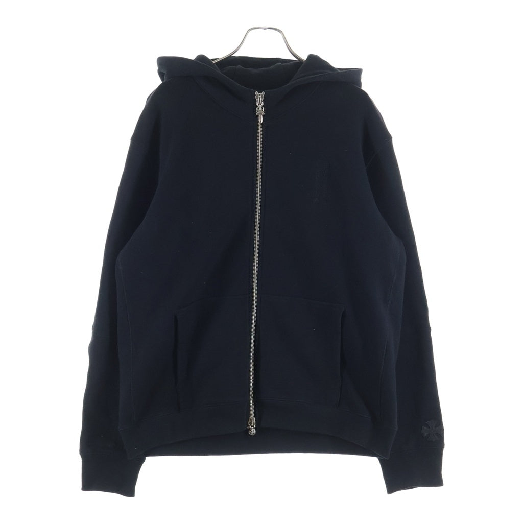 CHROME HEARTS(クロムハーツ) GRP Y NOT Zip Up Hoodie ワイノット ダガージップ CHクロスジップ CHプラスパッチ付きダブルジップアップ グレーパーカー