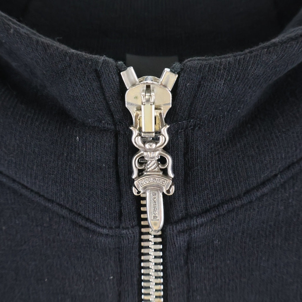 CHROME HEARTS(クロムハーツ) GRP Y NOT Zip Up Hoodie ワイノット ダガージップ CHクロスジップ CHプラスパッチ付きダブルジップアップ グレーパーカー