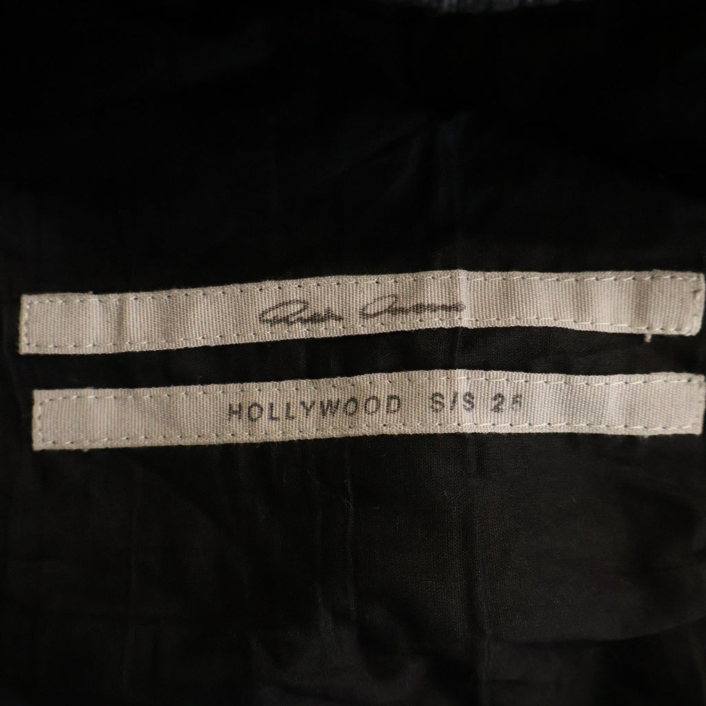 Rick Owens(リックオウエンス) RICK'S PODS SHORTS リックズ ポッズ レザー サルエル ショートパンツ ハーフパンツ ショーツ ブラック RU01E5384-LBA