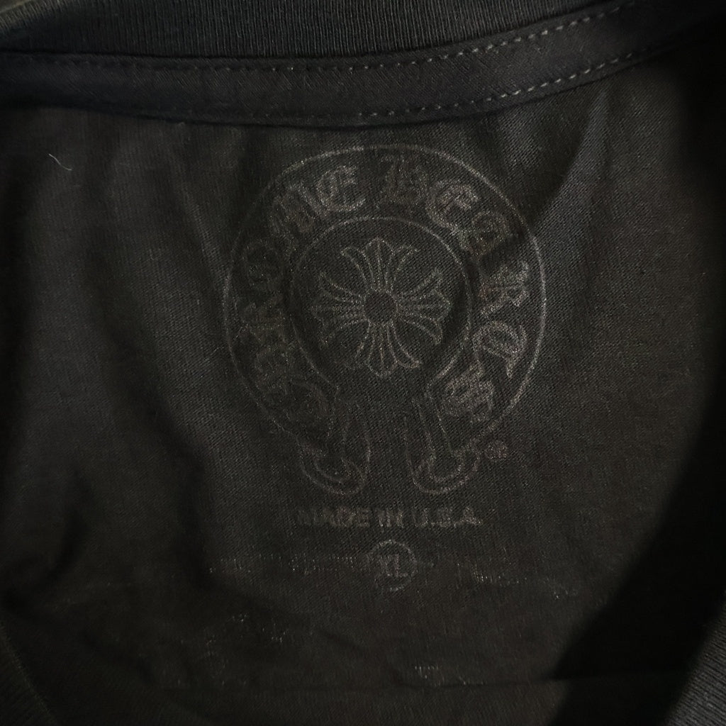 CHROME HEARTS(クロムハーツ) HORSESHOE S/S TEE ホースシュープリント ポケット半袖Tシャツ カットソー ブラック