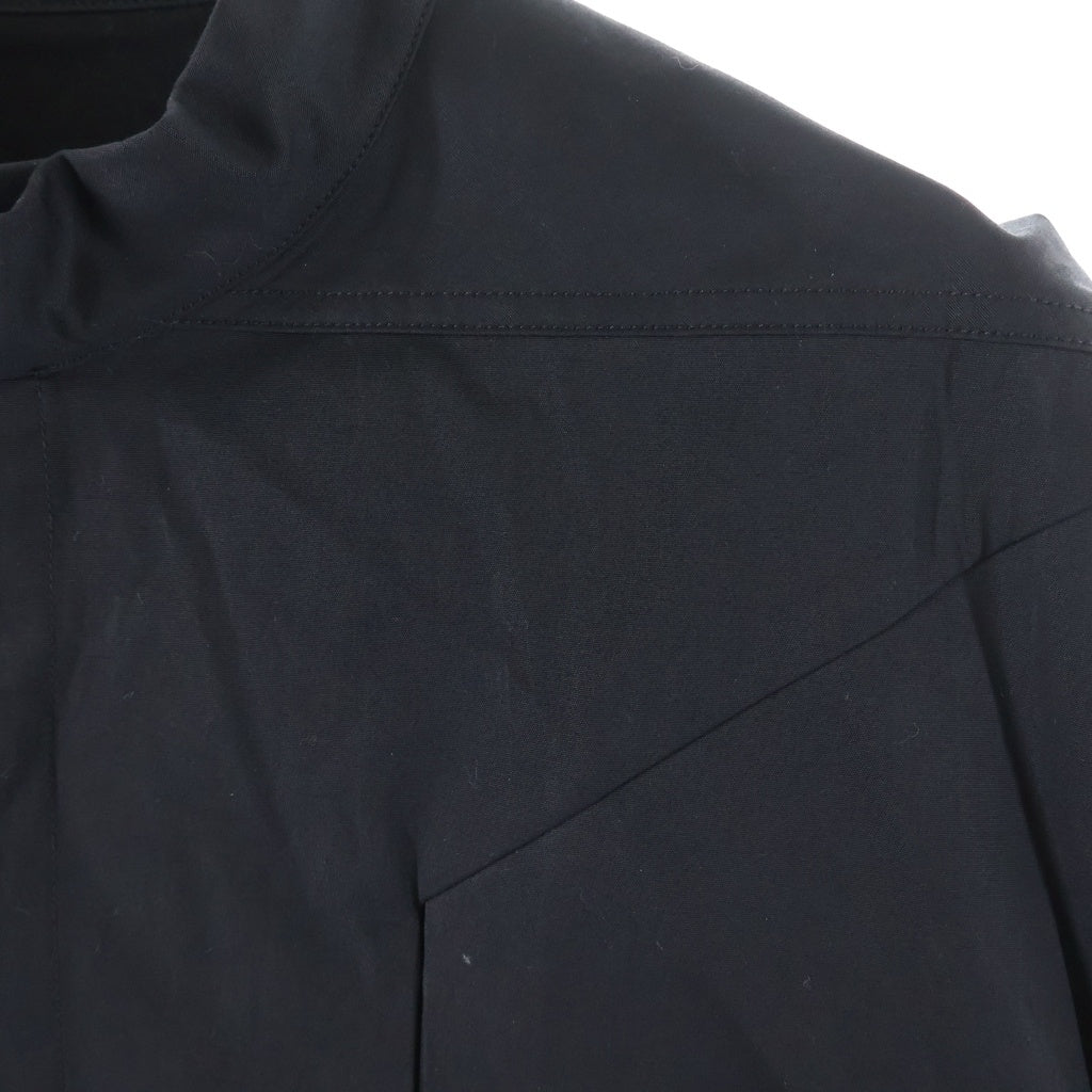Rick Owens(リックオウエンス) 23SS EDFU期 Magnum Shirt コットン マグナムシャツ 半袖シャツ ブラック RR01C4712-TE