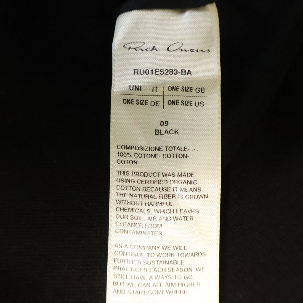 Rick Owens(リックオウエンス) 25SS TOMMT-T トミー オーバーサイズ 半袖Tシャツ カットソー ブラック RU01E5283-BA