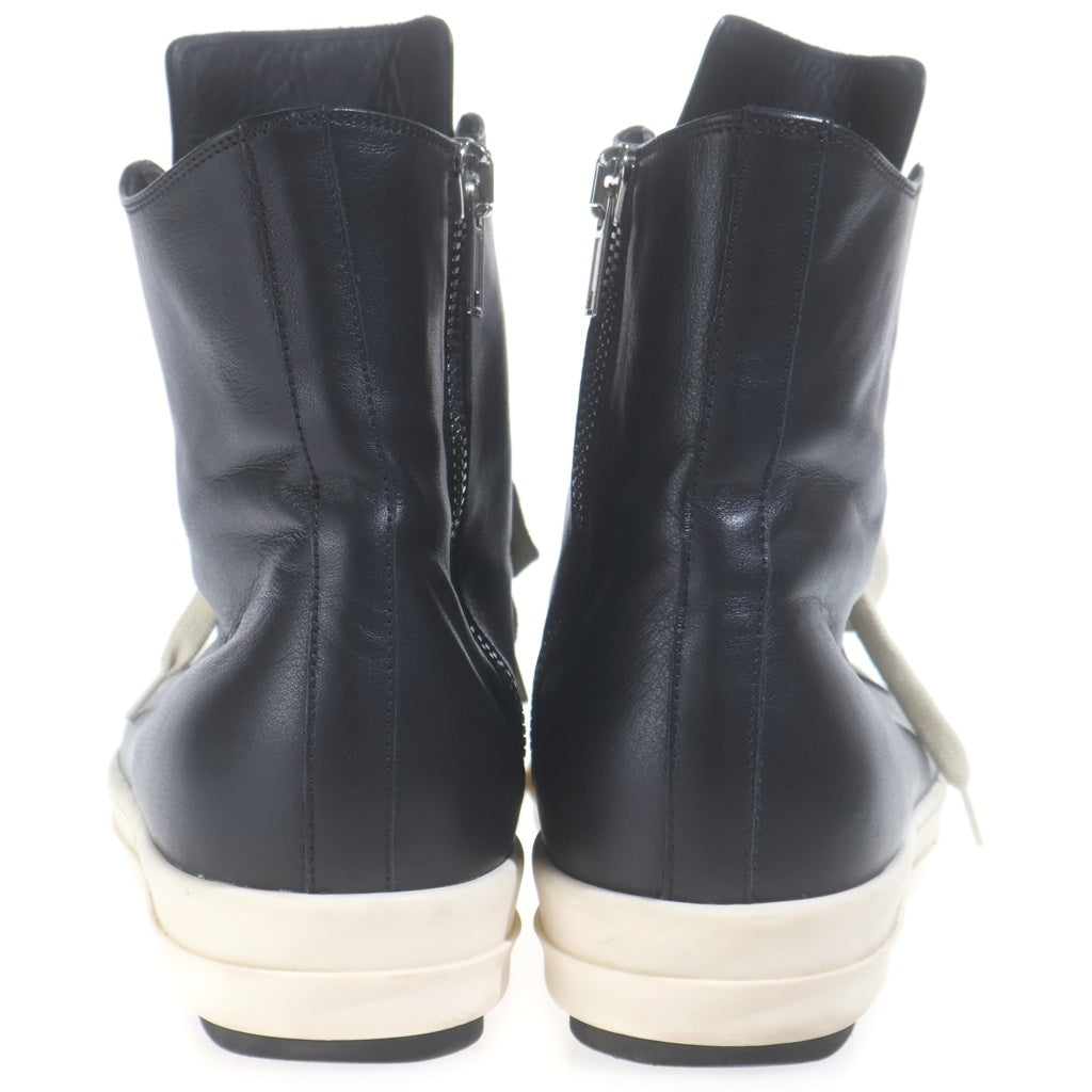 Rick Owens(リックオウエンス) LEATHER SNEAKERS レザー ラモーンズ ハイカットスニーカー ブラック/ホワイト