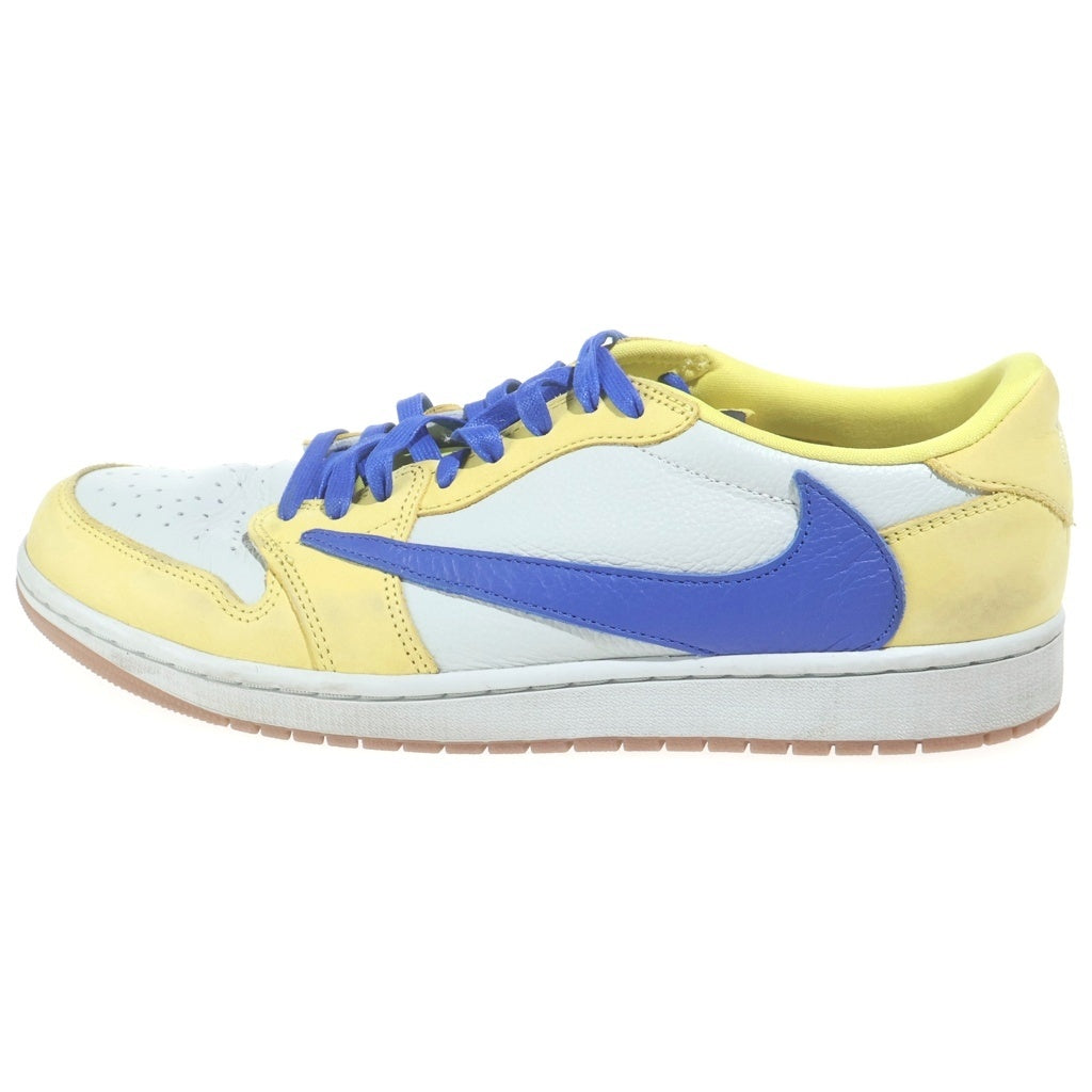 NIKE(ナイキ) ×TRAVIS SCOTT WMNS AIR JORDAN 1 RETRO LOW OG CANARY DZ4137-700 トラヴィススコット ウィメンズ エアジョーダン1 カナリー ローカットスニーカー イエロー/ホワイト US13/30cm レディース
