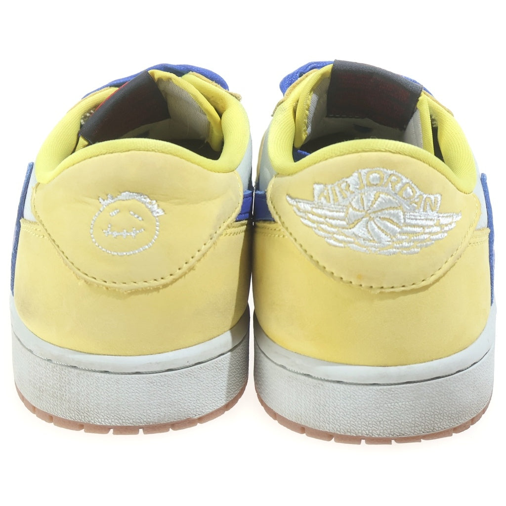 NIKE(ナイキ) ×TRAVIS SCOTT WMNS AIR JORDAN 1 RETRO LOW OG CANARY DZ4137-700 トラヴィススコット ウィメンズ エアジョーダン1 カナリー ローカットスニーカー イエロー/ホワイト US13/30cm レディース