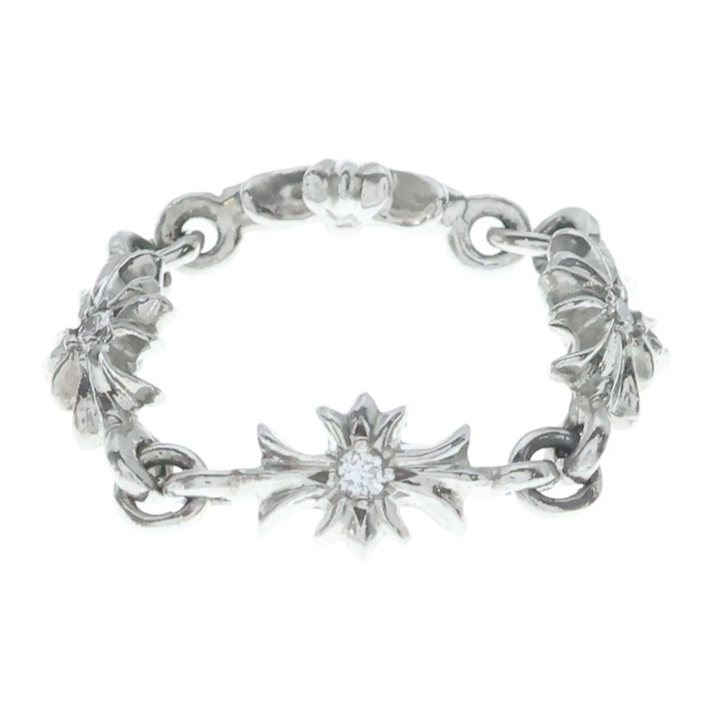 CHROME HEARTS(クロムハーツ) 18KWG RING TNY E CH PLS DIA タイニーE ダイヤ CHプラスリング ホワイトゴールド レディース