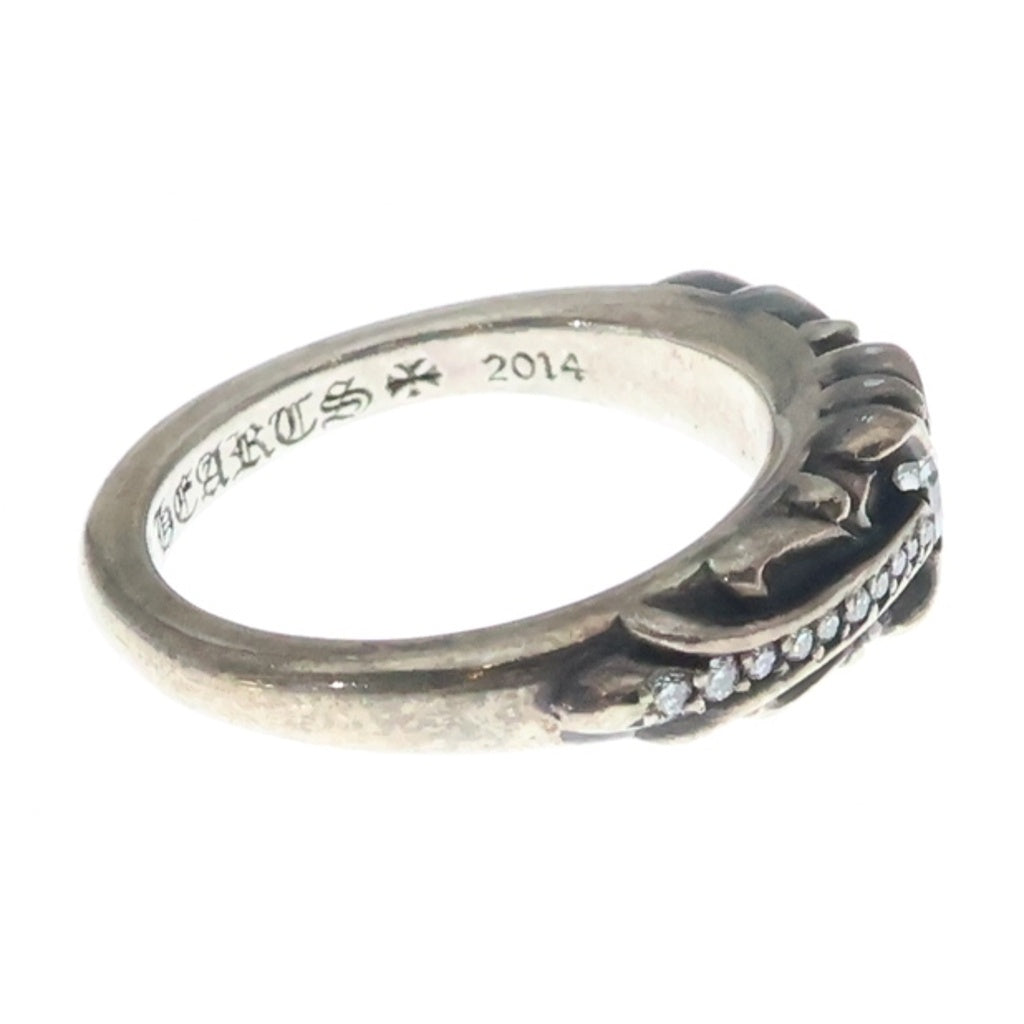 CHROME HEARTS(クロムハーツ) BABY CLSC P D ベイビークラシックフローラルクロス PAVEダイヤ シルバーリング レディース