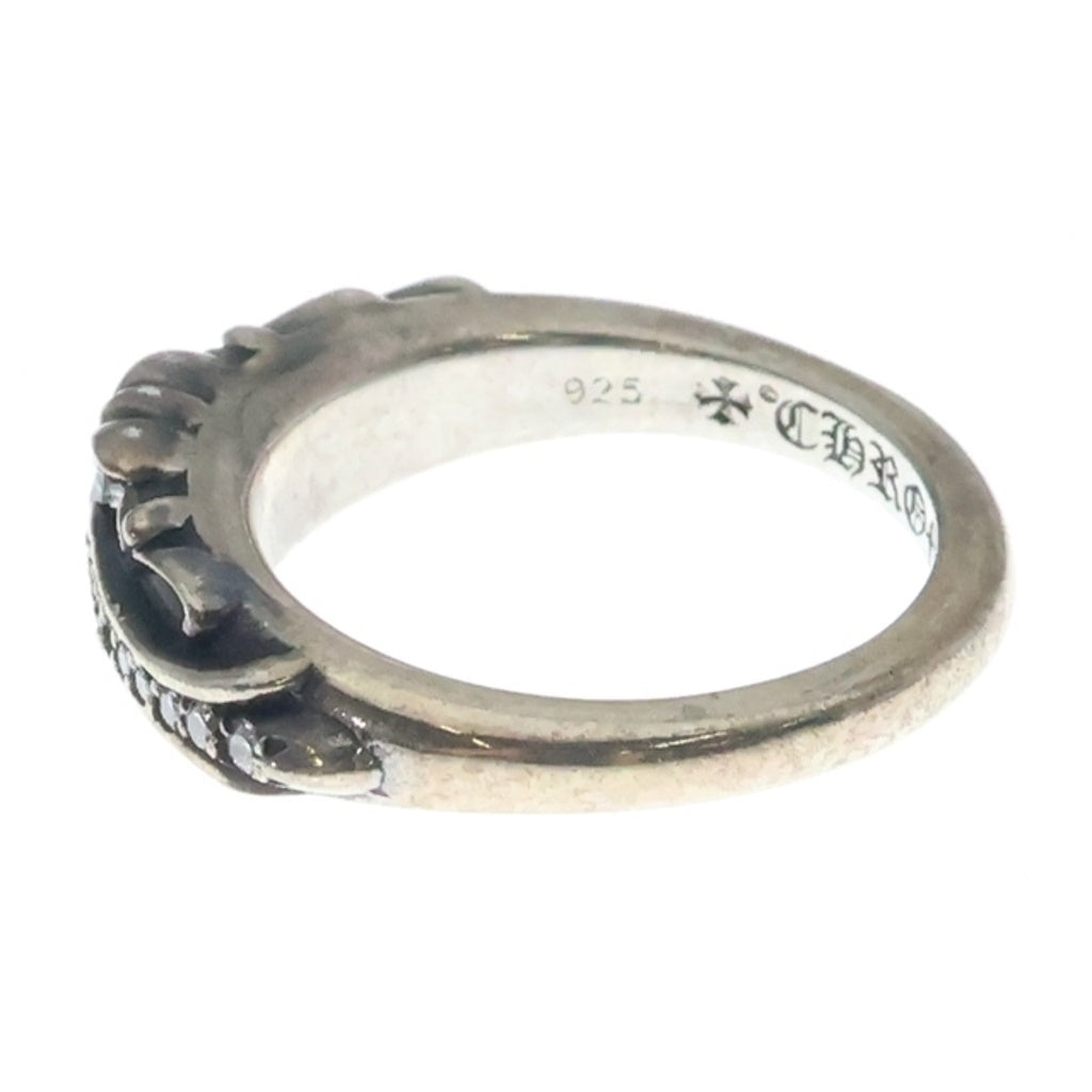 CHROME HEARTS(クロムハーツ) BABY CLSC P D ベイビークラシックフローラルクロス PAVEダイヤ シルバーリング レディース