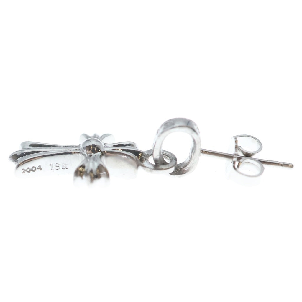CHROME HEARTS(クロムハーツ) 18KWG BBY F PPRCHN P/DIA ベイビーファットクロス ドロップピアス PAVEダイヤ ホワイトゴールド