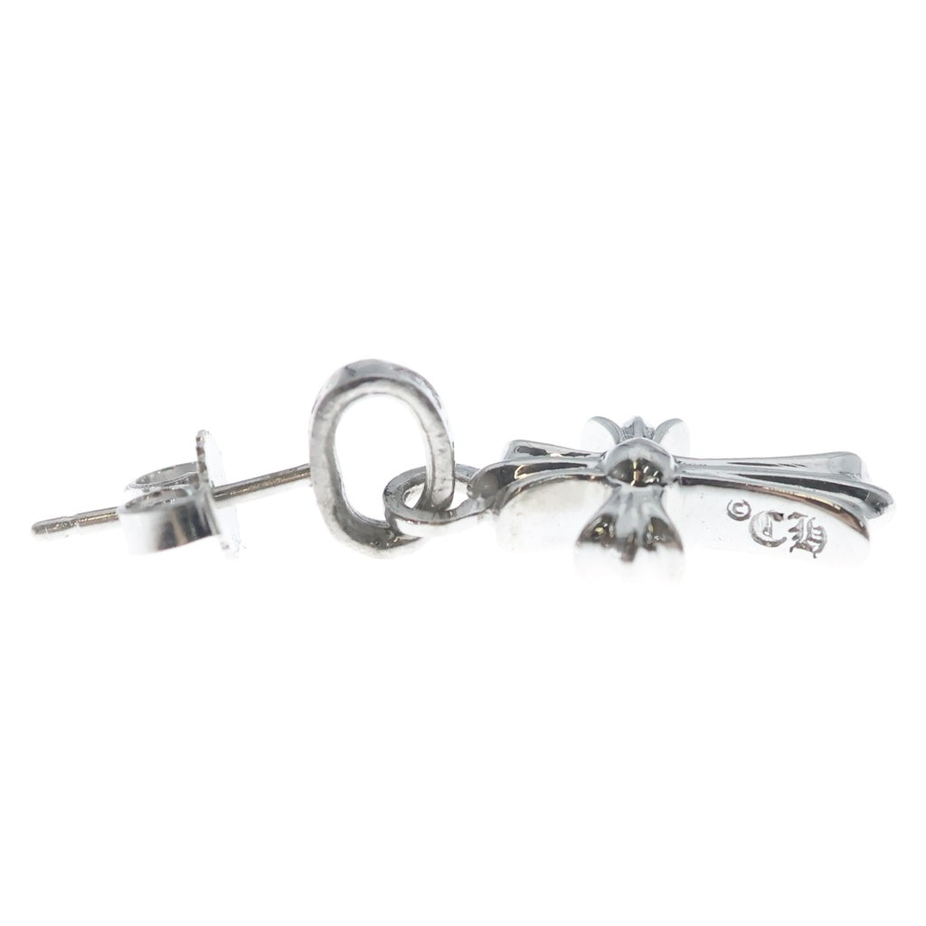 CHROME HEARTS(クロムハーツ) 18KWG BBY F PPRCHN P/DIA ベイビーファットクロス ドロップピアス PAVEダイヤ ホワイトゴールド