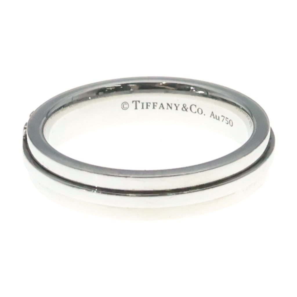 TIFFANY & Co.(ティファニー) K18WG Tトゥー ナローリング ホワイトゴールド
