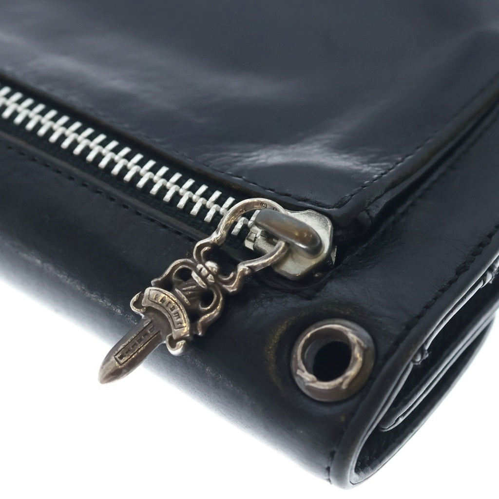 CHROME HEARTS(クロムハーツ) WAVE ウェーブ レザーウォレット 財布 ブラック