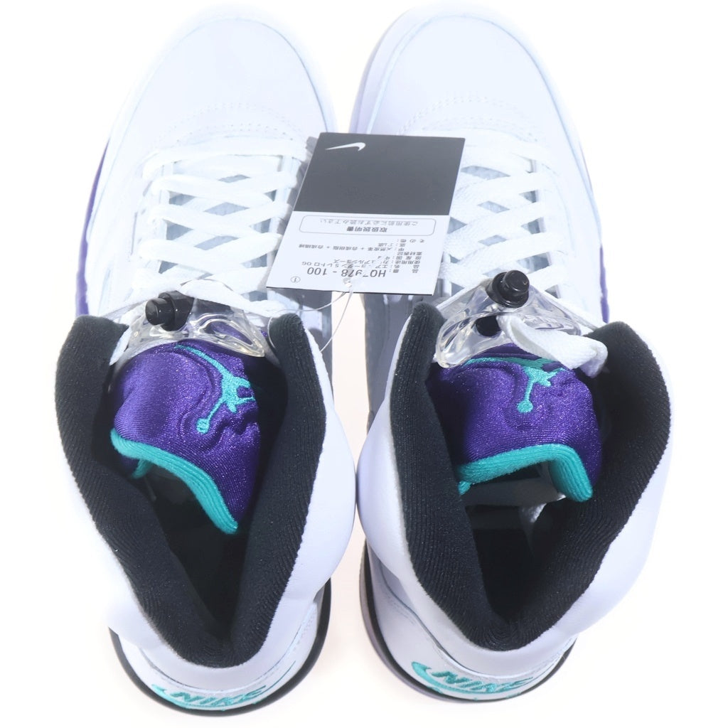 NIKE(ナイキ) AIR JORDAN 5 RETRO GRAPE 2025 エアジョーダン5 レトロ グレープ ハイカットスニーカー ホワイト/パープル US9/27cm HQ7978-100