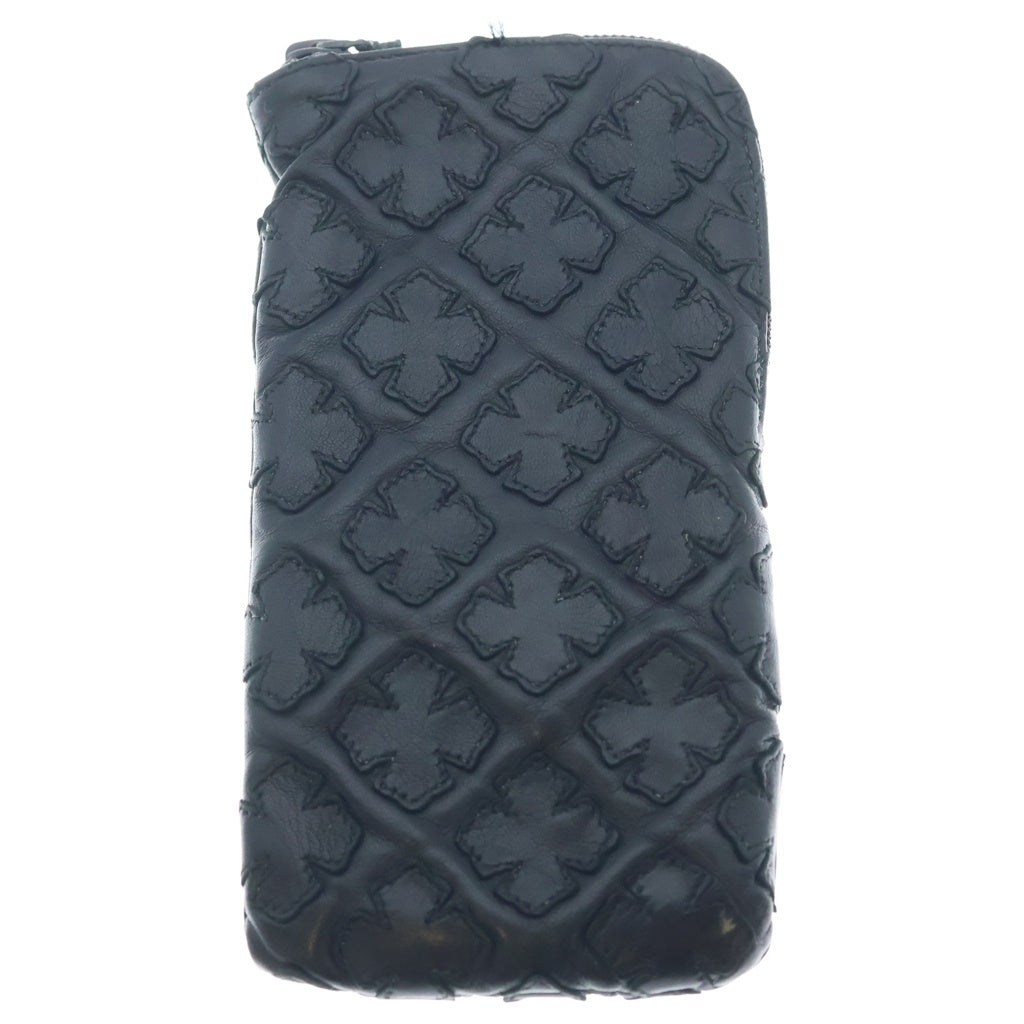 CHROME HEARTS(クロムハーツ) CHプラスパッチ レザー アイウェアケース メガネケース ブラック