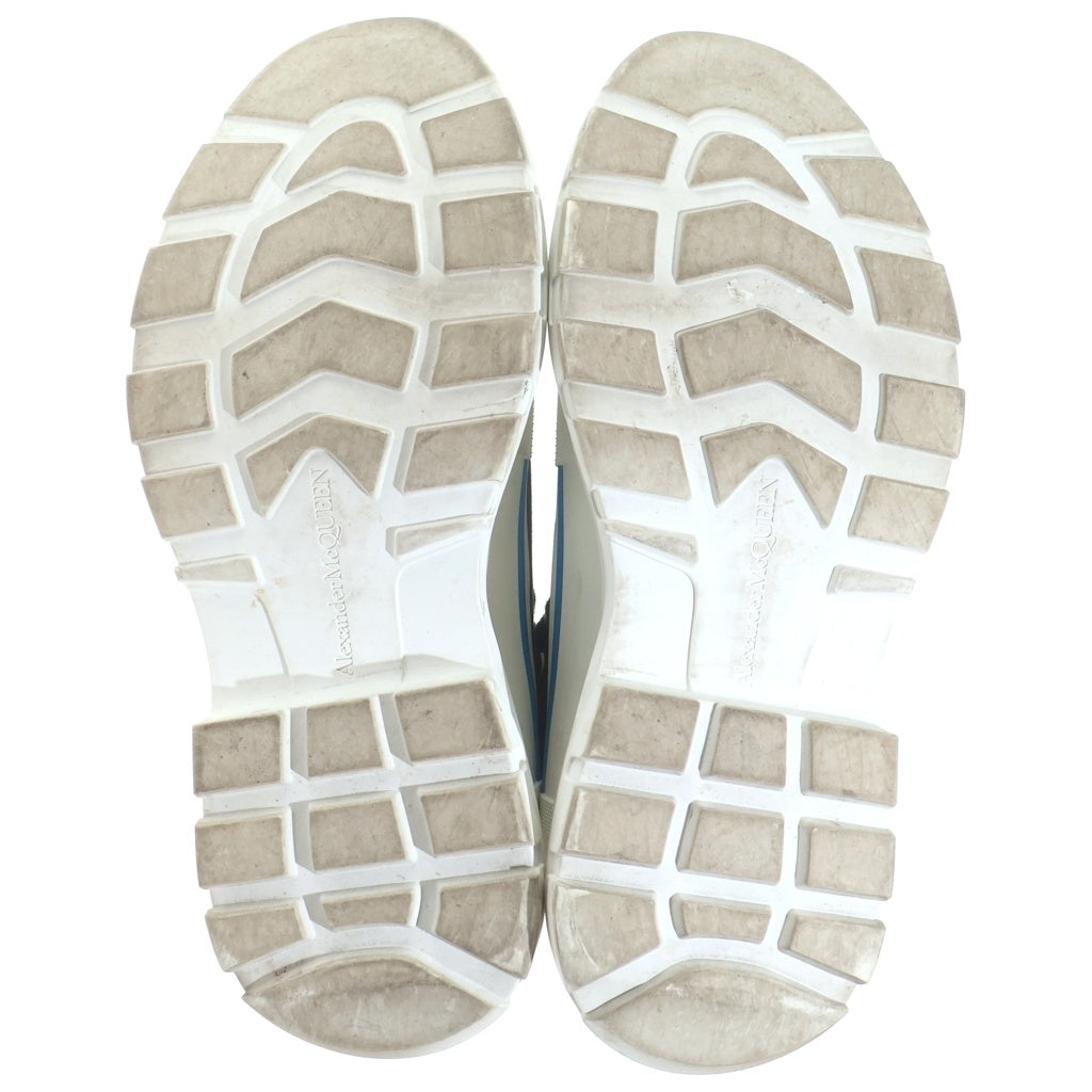 Alexander McQueen(アレキサンダーマックイーン) トレッドスリック キャンバス レースアップ ハイカットスニーカー ネイビー/ホワイト 604254