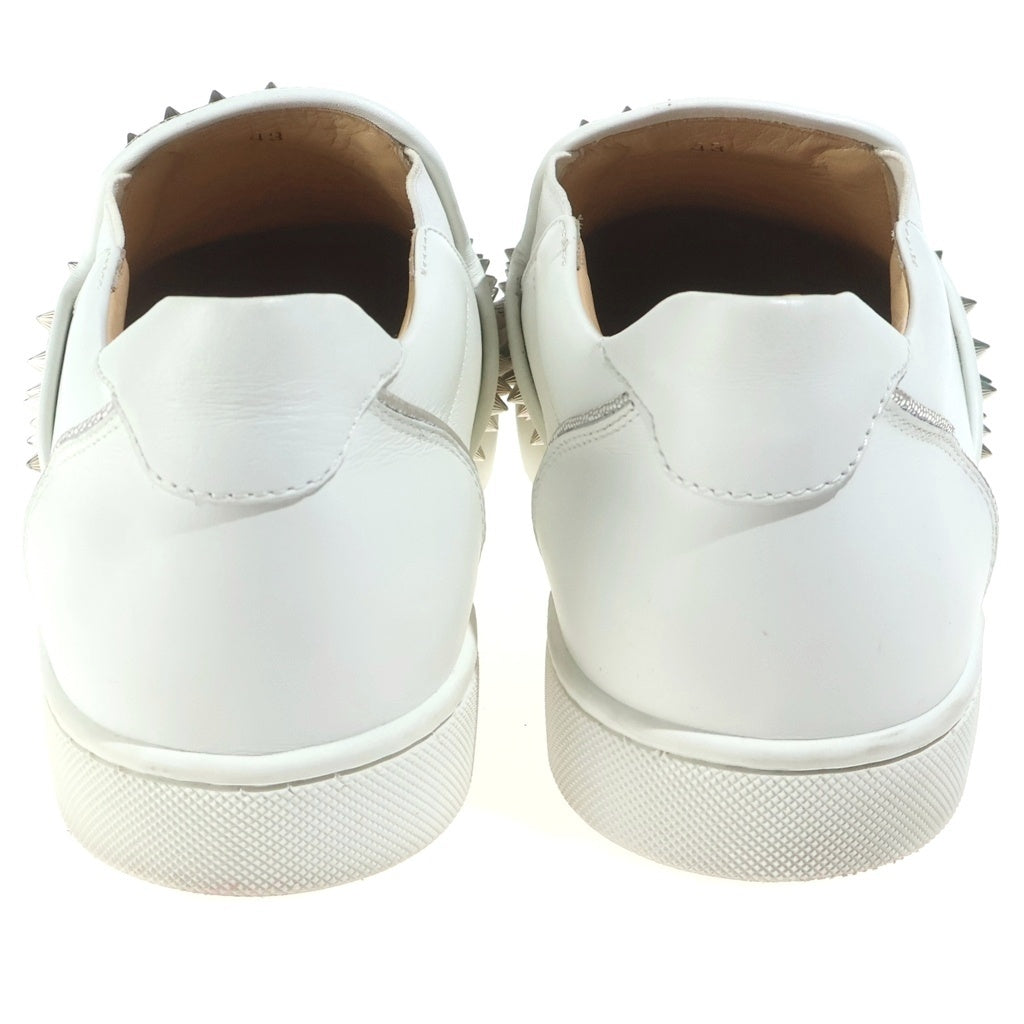 CHRISTIAN LOUBOUTIN(クリスチャンルブタン) Sailor Boat Orlato Spikes セーラーボート スパイクスタッズ レザー ローカットスニーカー スリッポン ホワイト