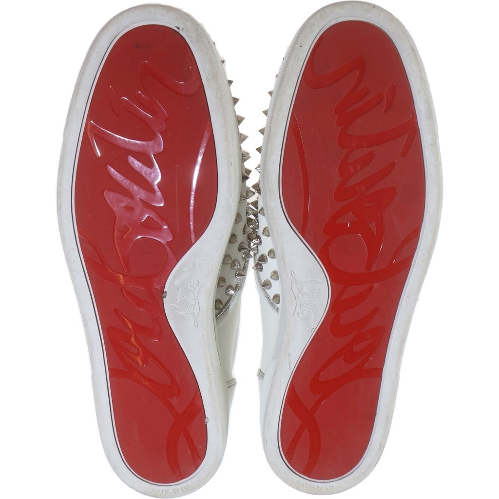 CHRISTIAN LOUBOUTIN(クリスチャンルブタン) Sailor Boat Orlato Spikes セーラーボート スパイクスタッズ レザー ローカットスニーカー スリッポン ホワイト