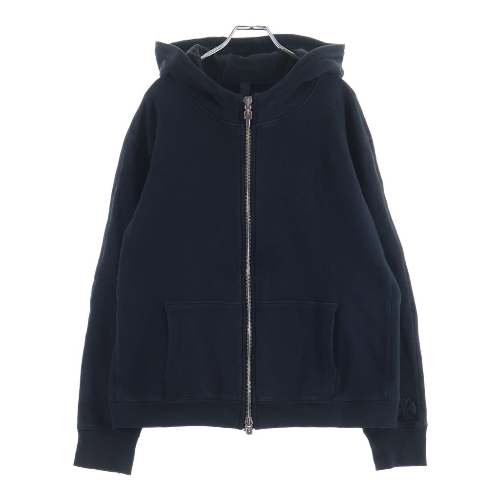 CHROME HEARTS(クロムハーツ) Y NOT ワイノット CHプラスパッチ付き ダガー クロスボール ダブルジップアップ スウェットパーカー ブラック