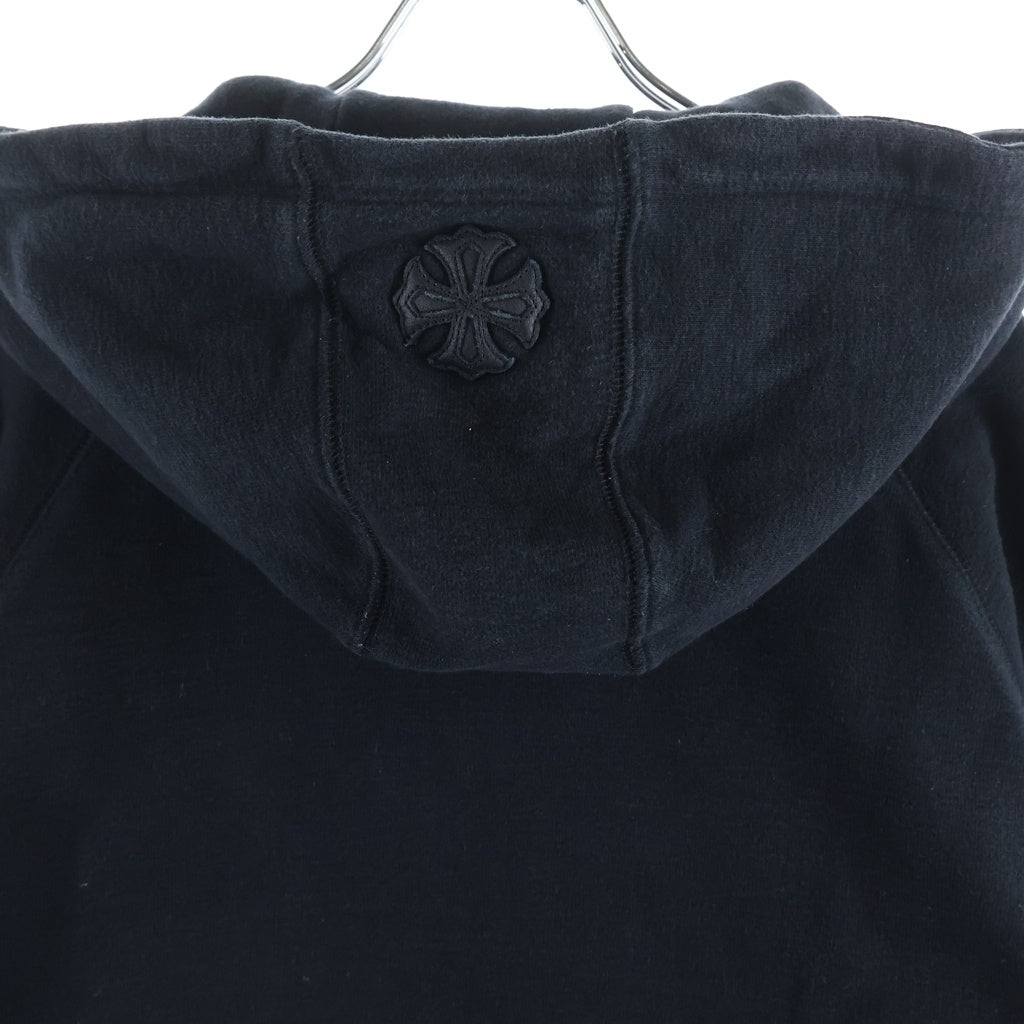 CHROME HEARTS(クロムハーツ) Y NOT ワイノット CHプラスパッチ付き ダガー クロスボール ダブルジップアップ スウェットパーカー ブラック