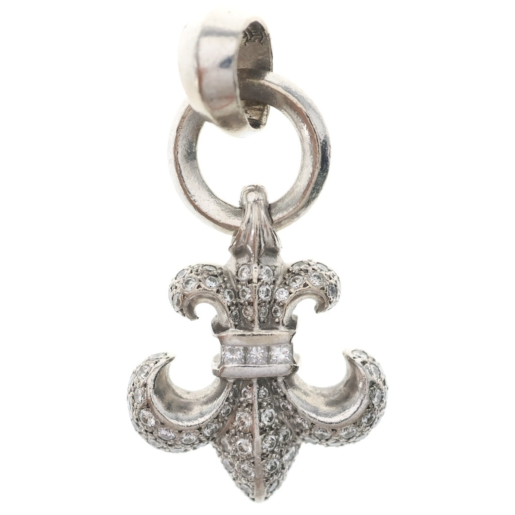 CHROME HEARTS(クロムハーツ) 18KWG BS FLUER P/DIA BSフレア PAVEダイヤ ペンダントトップ ホワイトゴールド