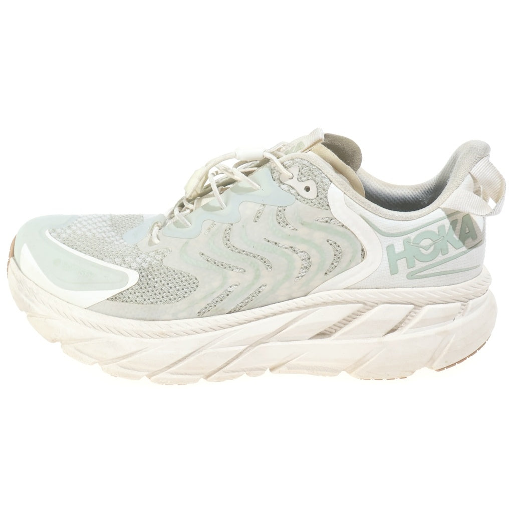 HOKA ONE ONE(ホカオネオネ) ×SATISFY CLIFTON LS CELADON TINT サティスファイ クリフトン セラドンティント ローカットスニーカー ホワイト US9/27cm 1143450-CTWW