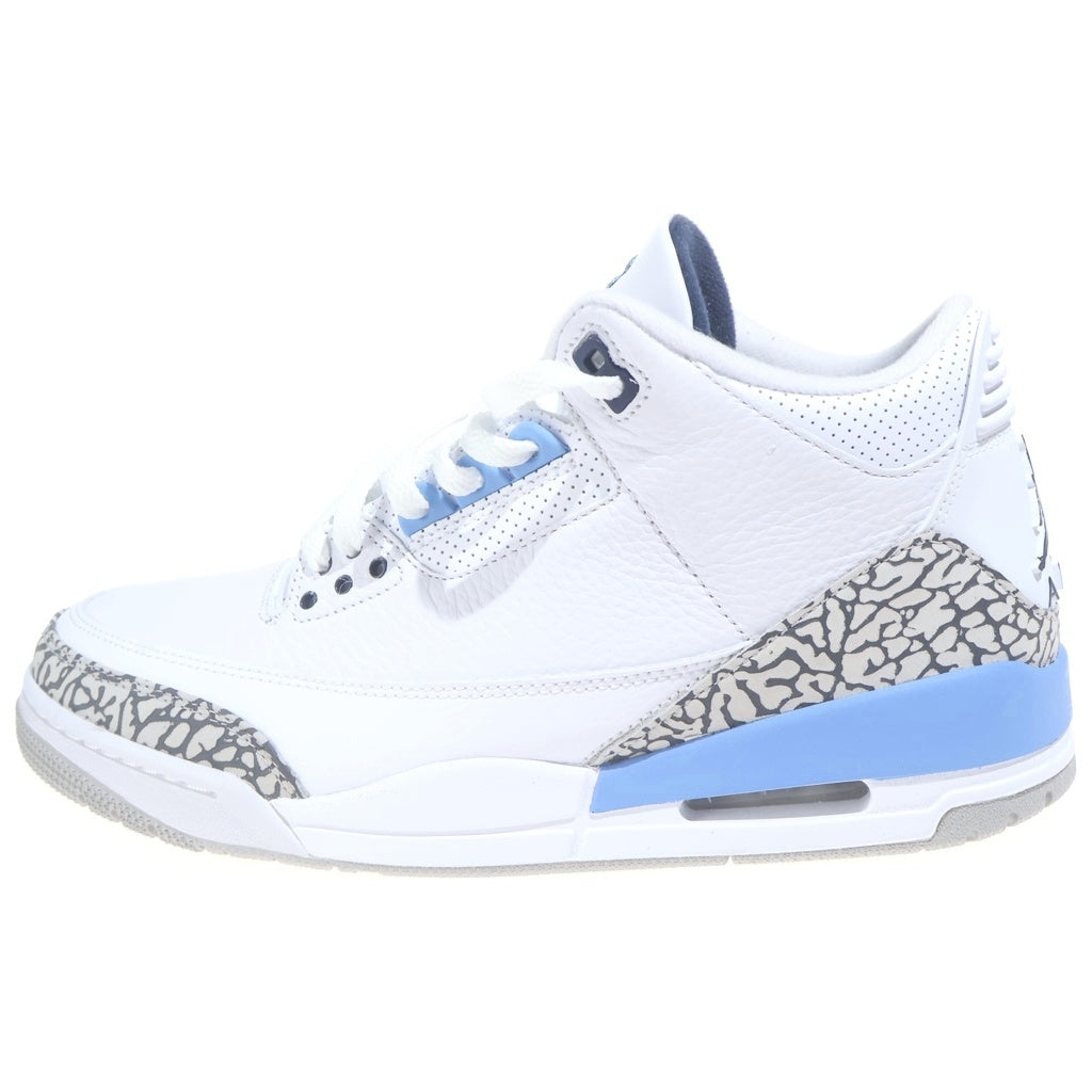 NIKE(ナイキ) AIR JORDAN 3 RETRO UNC エアジョーダン3 レトロ ローカットスニーカー ホワイト/ブルー US9.5/27.5cm CT8532-104