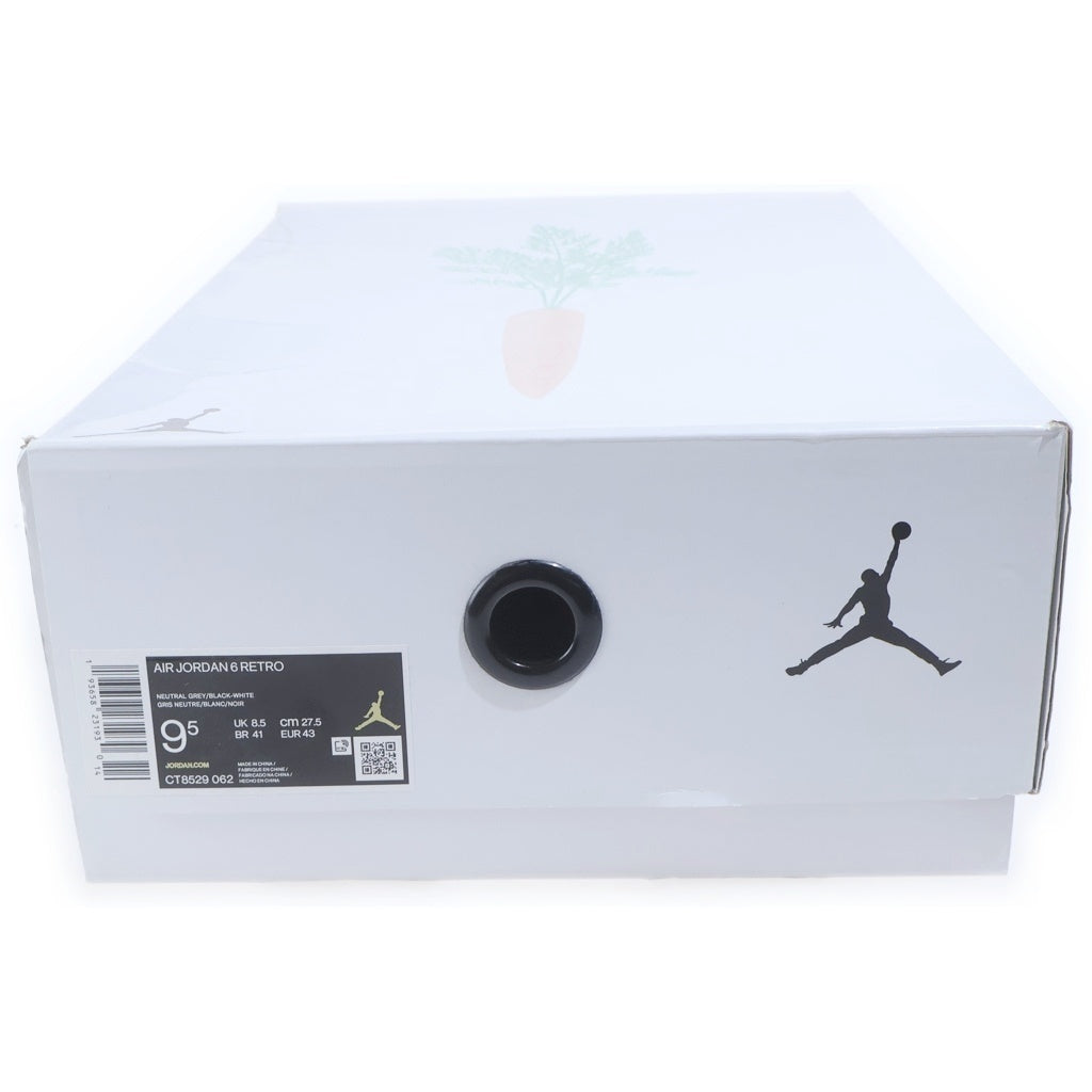 NIKE(ナイキ) AIR JORDAN 6 NEUTRAL GREY/HARE エアジョーダン6 ハイカットスニーカー ホワイト/レッド US9.5/27.5cm CT8529-062