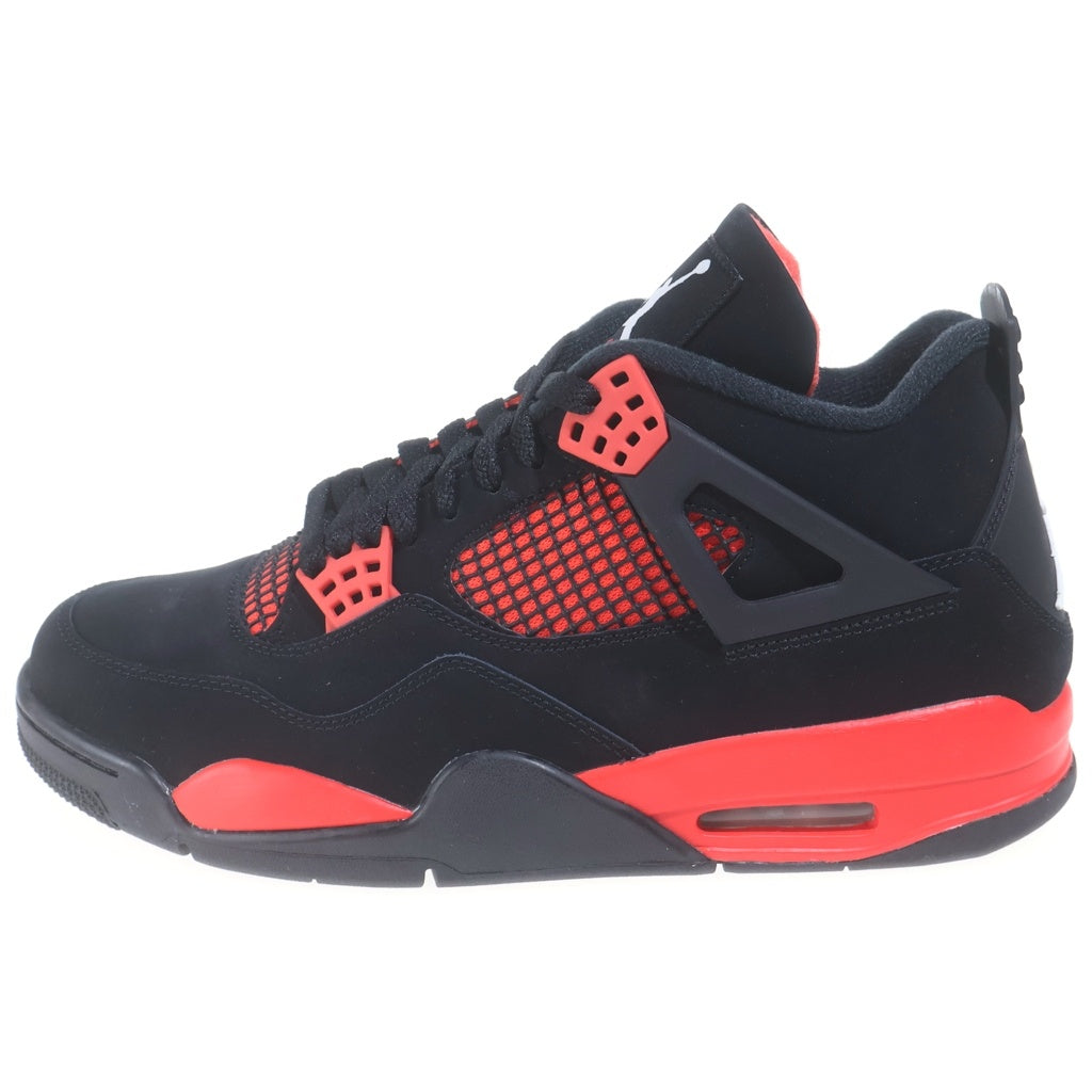 NIKE(ナイキ) AIR JORDAN 4 RED THUNDER/CRIMSON エアジョーダン4 ローカットスニーカー ブラック/レッド US9.5/27.5cm CT8527-016
