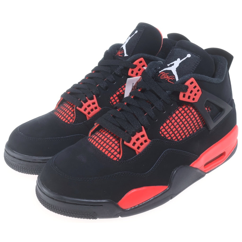 NIKE(ナイキ) AIR JORDAN 4 RED THUNDER/CRIMSON エアジョーダン4 ローカットスニーカー ブラック/レッド US9.5/27.5cm CT8527-016
