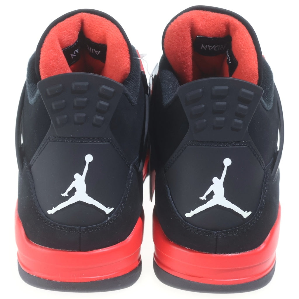 NIKE(ナイキ) AIR JORDAN 4 RED THUNDER/CRIMSON エアジョーダン4 ローカットスニーカー ブラック/レッド US9.5/27.5cm CT8527-016