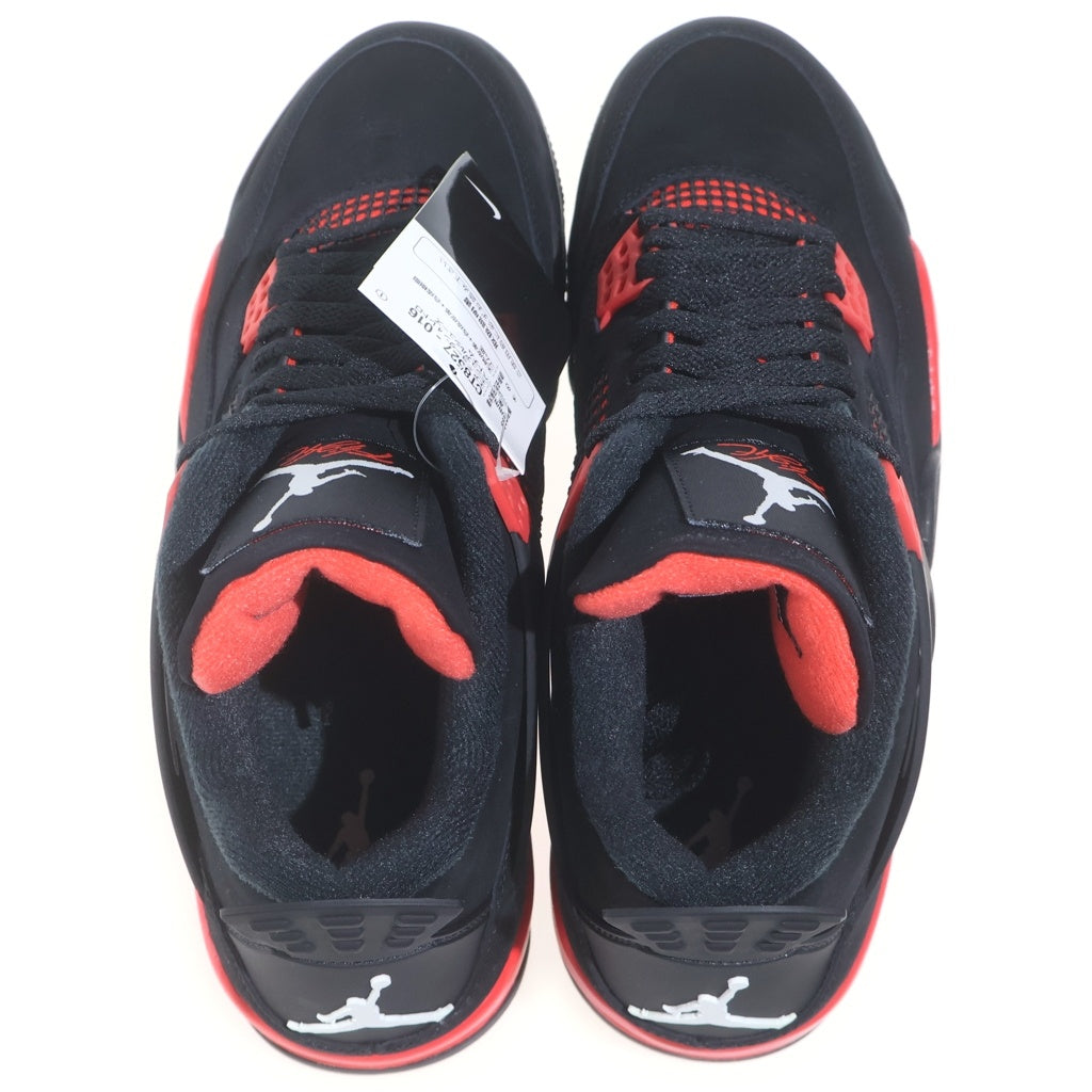 NIKE(ナイキ) AIR JORDAN 4 RED THUNDER/CRIMSON エアジョーダン4 ローカットスニーカー ブラック/レッド US9.5/27.5cm CT8527-016