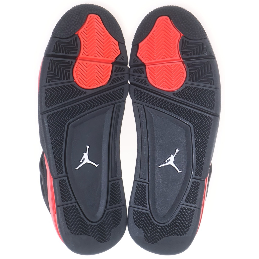 NIKE(ナイキ) AIR JORDAN 4 RED THUNDER/CRIMSON エアジョーダン4 ローカットスニーカー ブラック/レッド US9.5/27.5cm CT8527-016